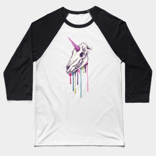 Unicorn Skull Baseball T-Shirt